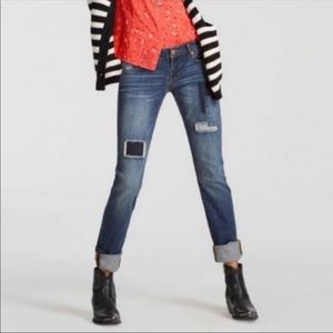 Cabi Slim Boyfriend Patchwork Jeans Size 4